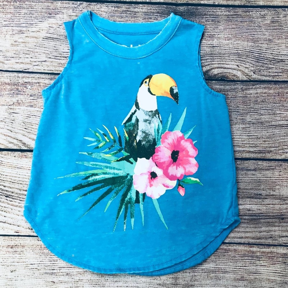 Chasor 2T blue tank with floral pelican